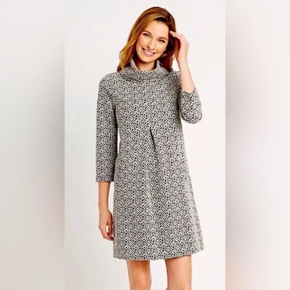 TYLER BOE dress womenโs XSโ Kim Kristen Cowl Neck Dress Black WhiteโJacquard